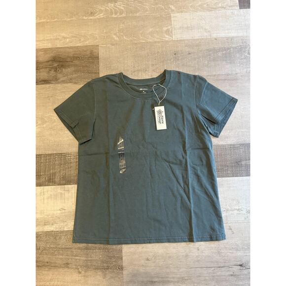 Alpine Design Shirt Mens Medium Green Crew Neck Short Sleeve Organic Cotton Tee - Picture 3 of 9